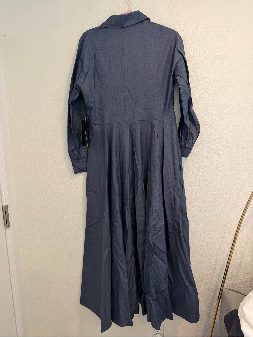 Tuckernuck x India Hicks Blue Belted Maxi Shirt Dress M - Picture 4 of 9
